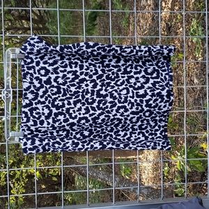 NWOT Anne Klein pencil skirt navy leopard plus 16